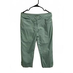 Pantology Size 10 Cropped Capri Seafoam Blue Pants